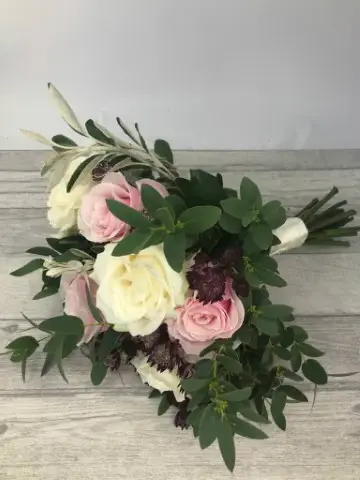 Bride Bouquet with Eucalpytus Foliage