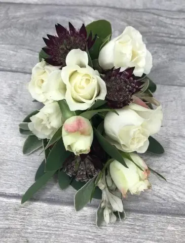 White Rose Corsage for Wedding
