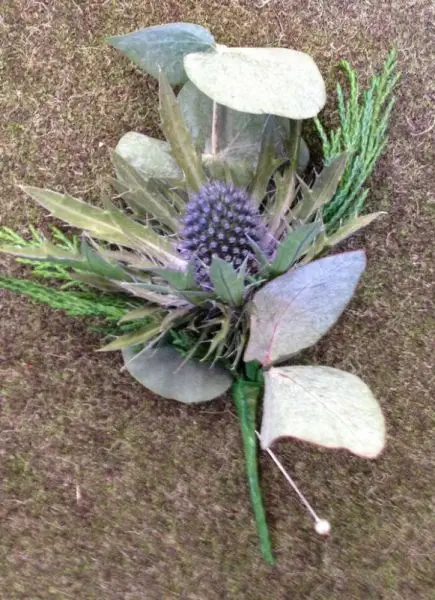 Winter Wedding Mens Guest Buttonhole