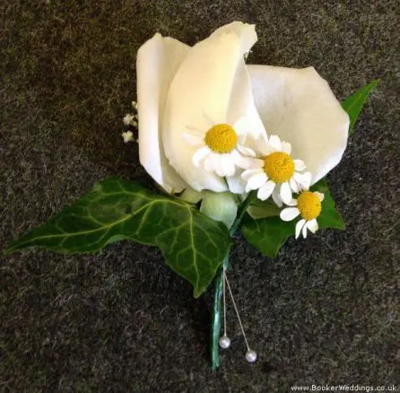 White Rose and Daisy Buttonhole