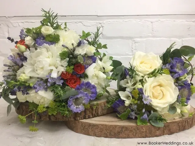Bride And Bridesmaid Handtied Bouquets With Peonies And Roses