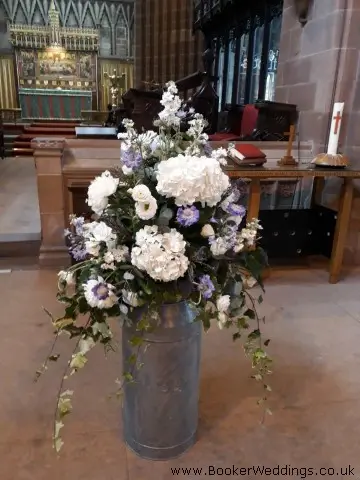 Milk Churn Arrangement in Mossley Hill Church
