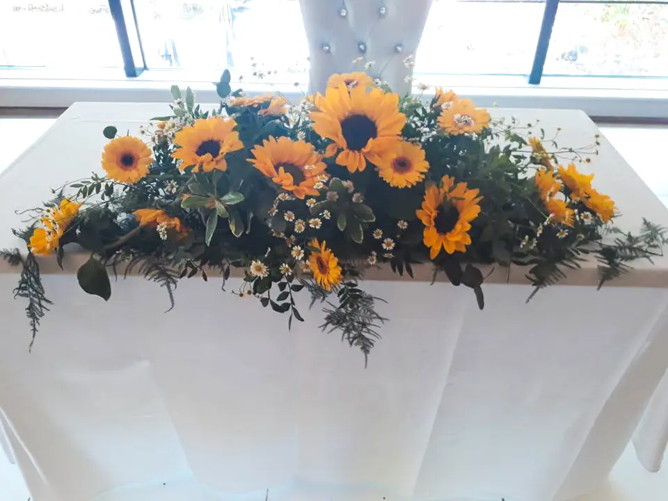Sunflower Top Table Arrangement