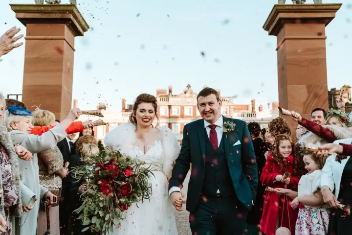 Photo by Andrew Keher at Knowsley Hall December Wedding 15