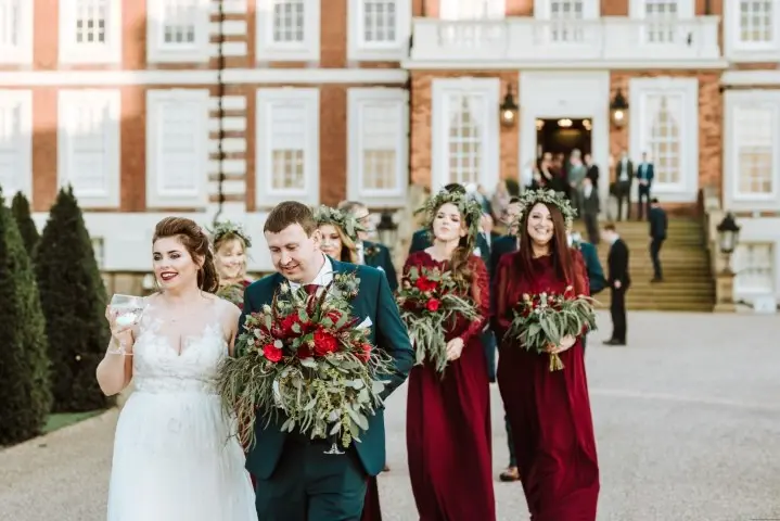 Photo by Andrew Keher at Knowsley Hall December Wedding 19