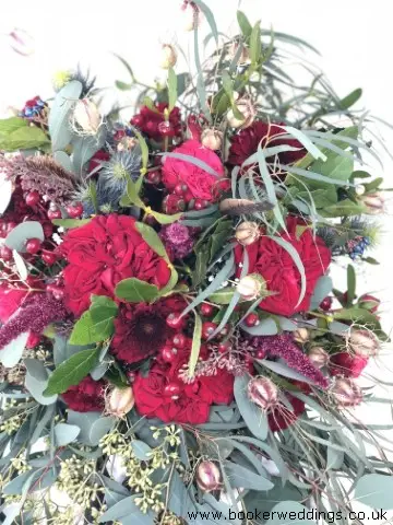 Wild Boho Bride Handtied with David Austin Roses
