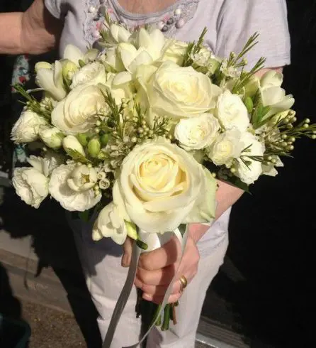 Brides Bouquet Rose Wax and Freesia 2