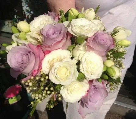 Bridesmaid bouquet Rose Wax and Freesia