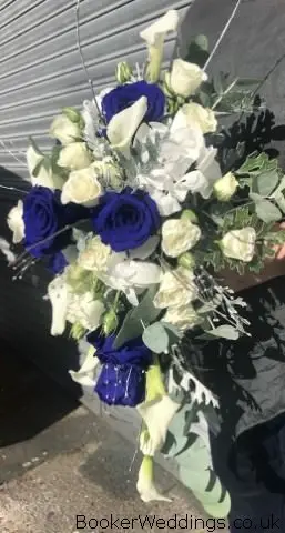 Bride Blue and White Shower Bouquet