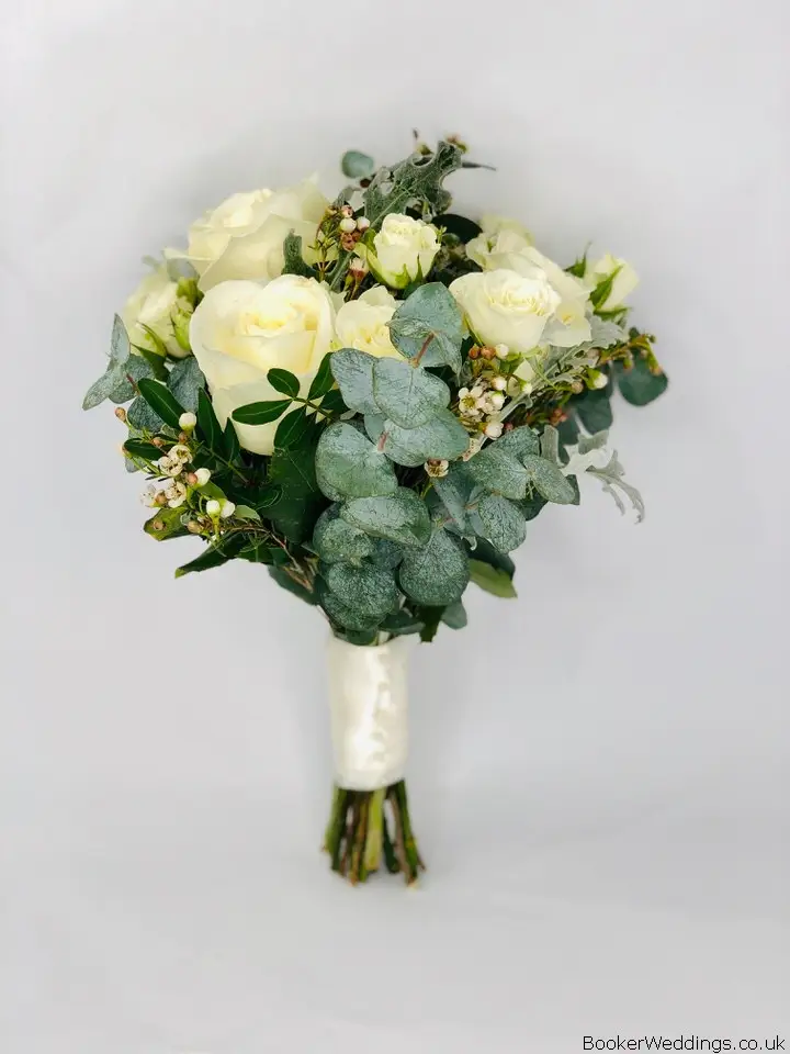 Bridesmaid White Handtied Bouquet
