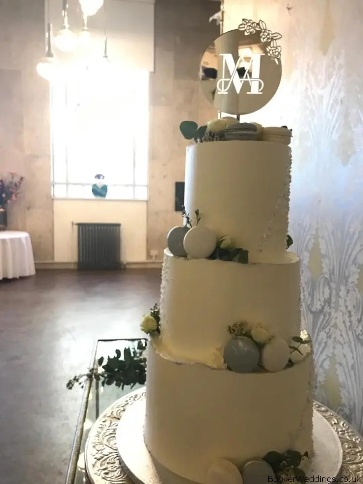 Wedding Cake Decorated with Fresh Flowers