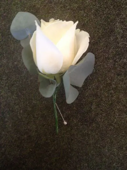 Cream Rose Buttonhole