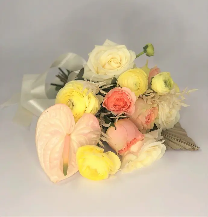 Anthurium and Rose Bridesmaid Bouquet