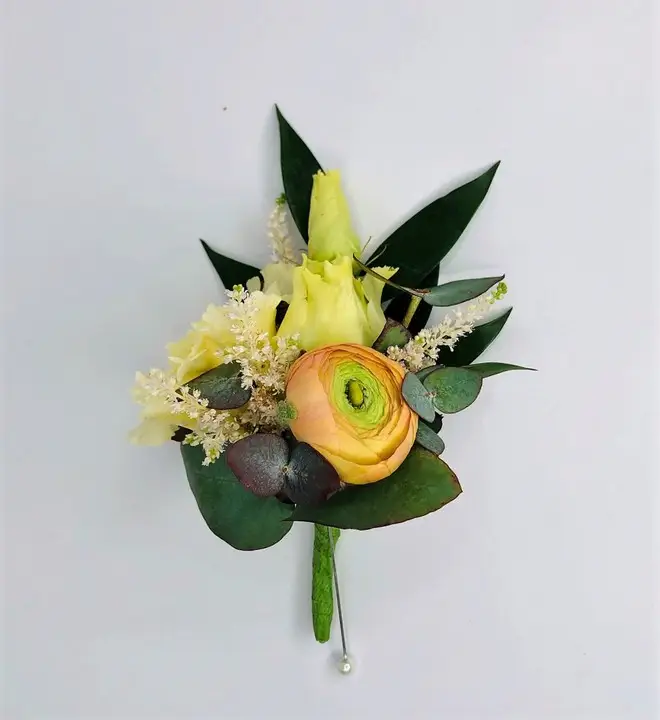 Petite Boutonniere for Spring Wedding