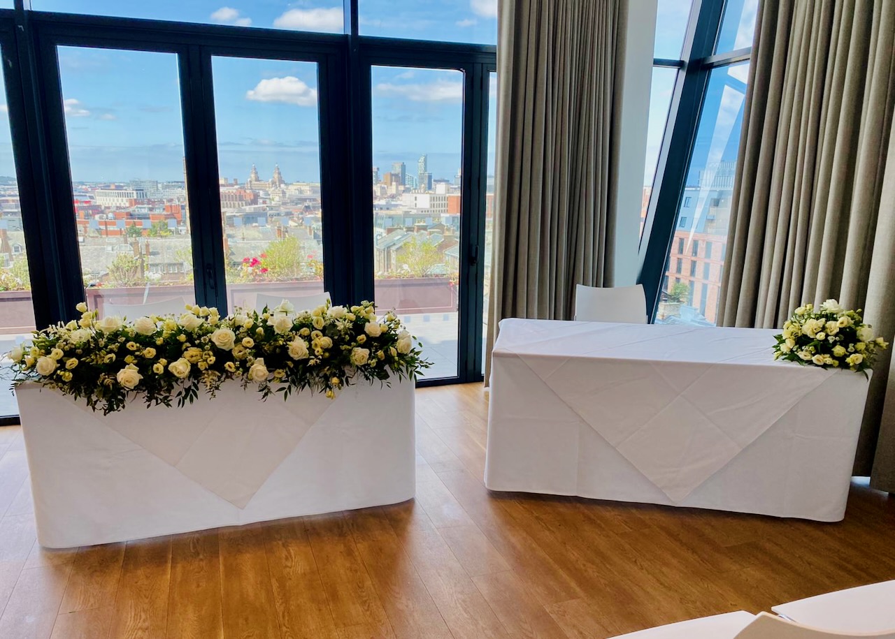 Classic White Rose Ceremony Flowers
