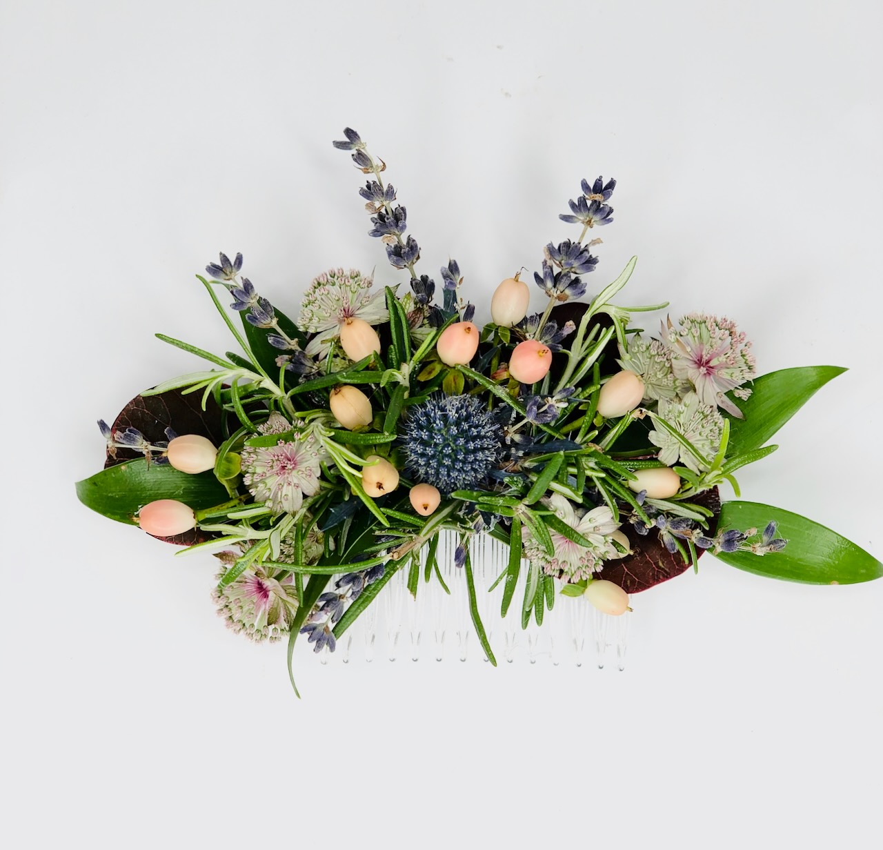 Rustic Bridal Hair Comb Flowers