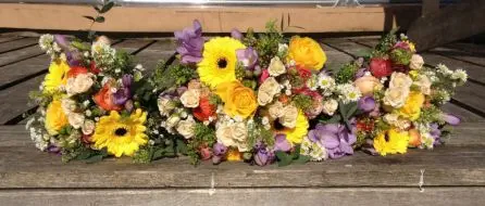 Multicoloured country style brides and bridesmaid  bouquet