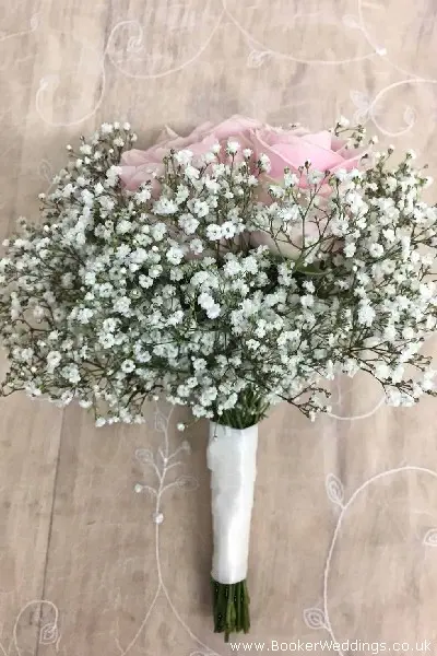 Pink and White Bridesmaid Bouquet for Wedding