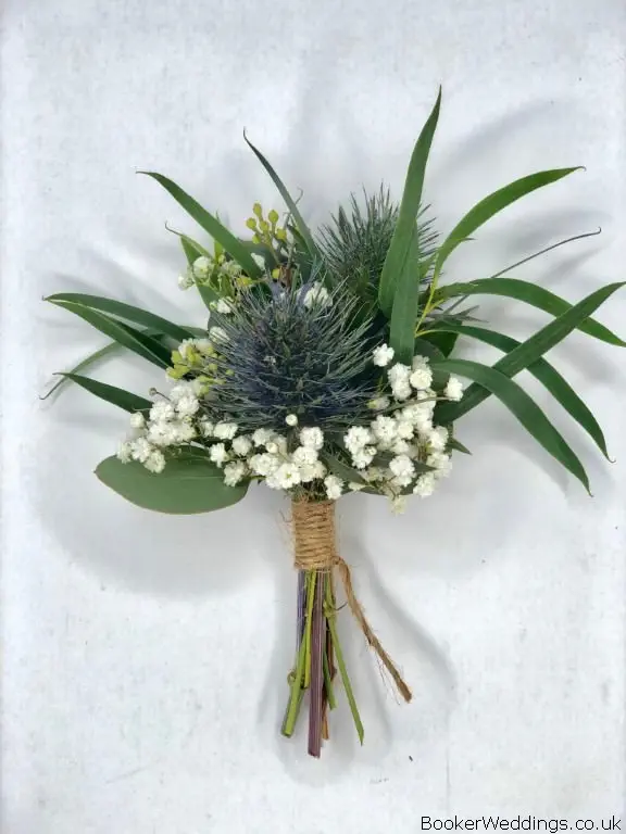 Groom Eryngium Buttonhole for Scottish Wedding