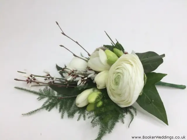 White Pin Corsage For Mother Of The Bride