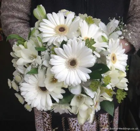 Black and White Gerbera Brides Bouquet