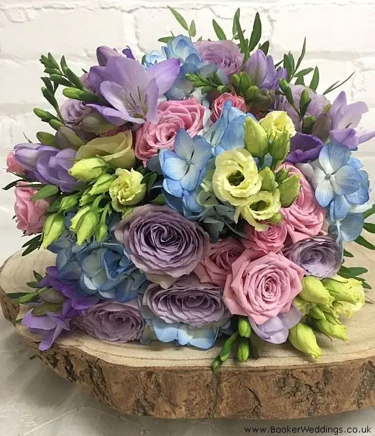 Bride Handtied Bouquet in Pastel Colours