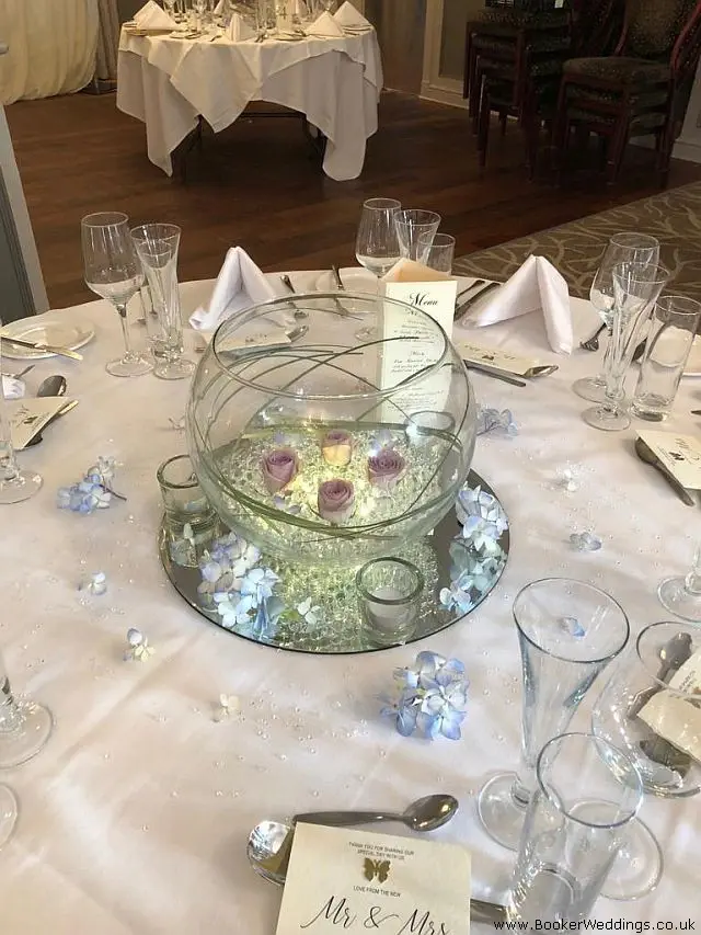 Fishbowl Table Arrangements at Hallmark Hotel
