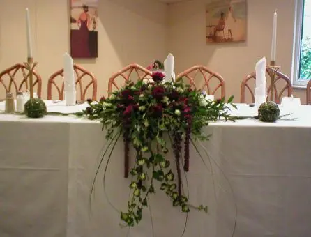 Red Rose Top Table Arrangement