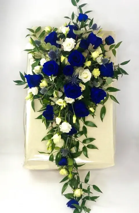 Royal Navy Wedding Blue Shower Bouquet