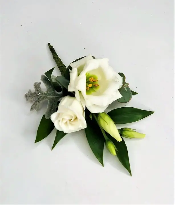 Childs Boutonniere with Lisianthus for Wedding