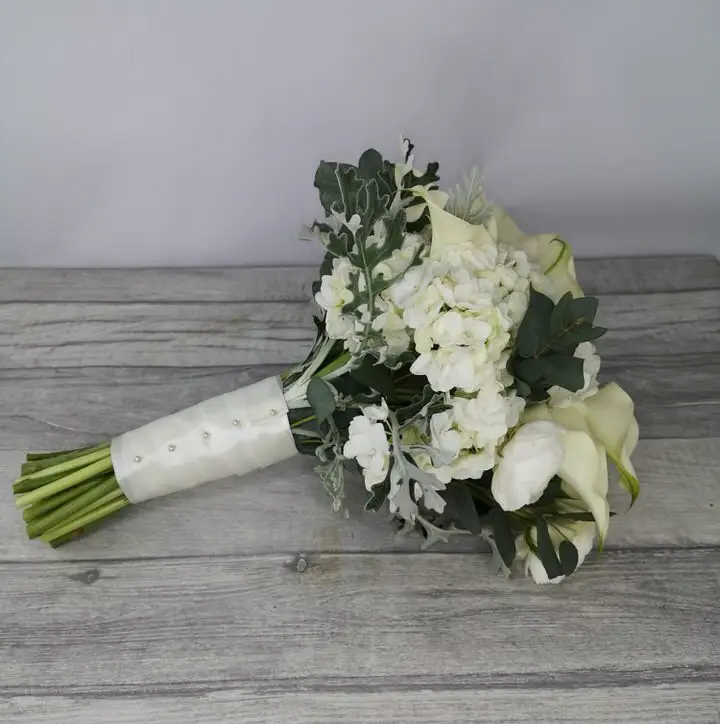 Bride Bouquet White Calla Lily and Hydrangea
