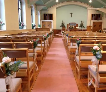 Pink Rose Pew Ends