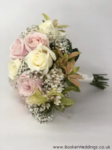 Pink And White Bride Handtied Bouquet