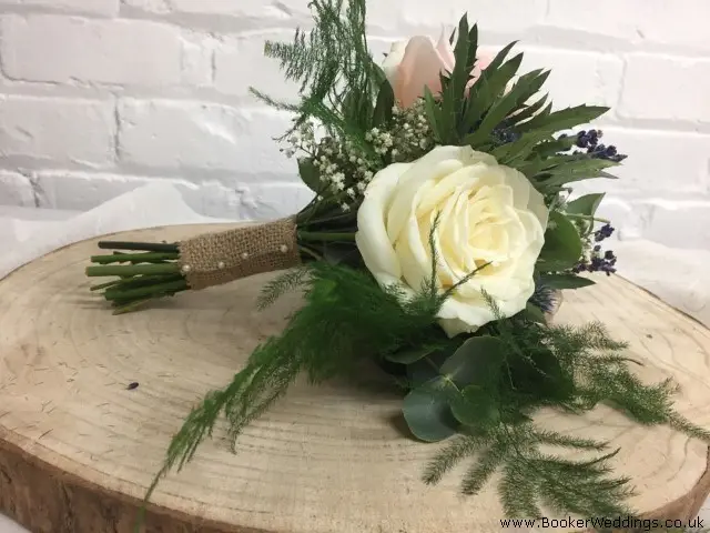 Flower Girl Bouquet in Blush Pink and White
