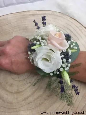 Ladies Wrist Corsage for Rustic Wedding