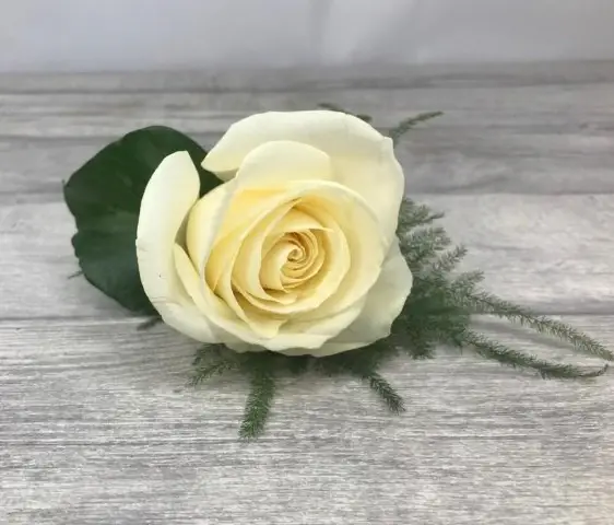 White Rose Best Man Buttonhole