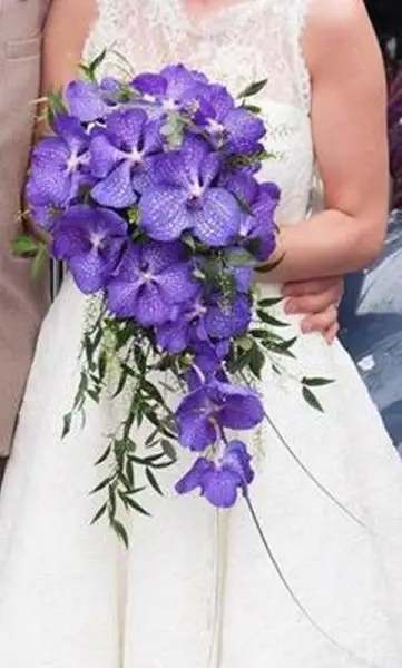 Purple Vanda Orchid Brides Bouquet