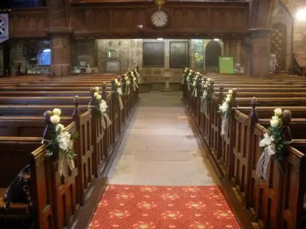 Yellow Rose Pew Ends