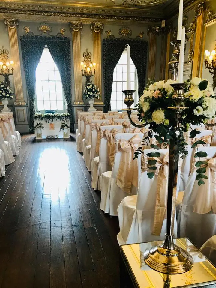 Tall Candelabra with Flowers for Aisle