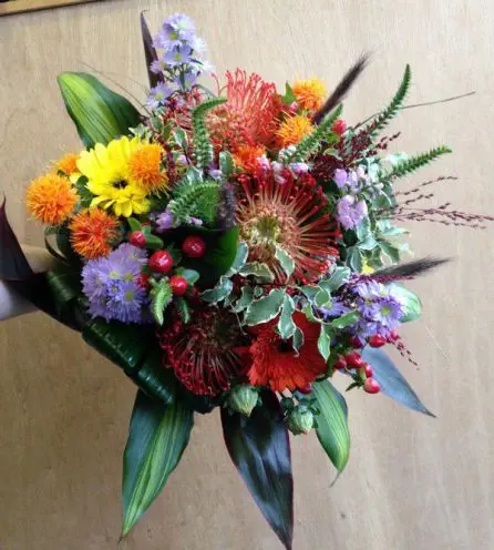 Jungle Wedding Multicoloured Brides Bouquet - Zoo