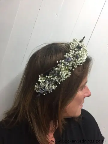Flowergirl Headband of Gypsy Grass and Lavender