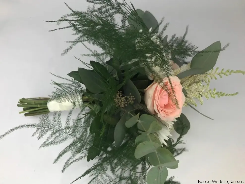 Bridesmaid Ivory Coral and Orange Handtied