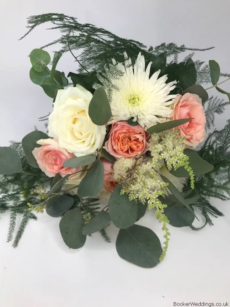 Bridesmaid Ivory and Coral Wild Handtied
