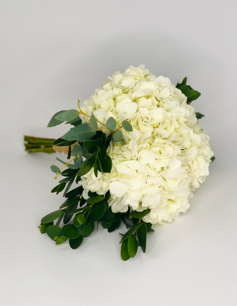Simple Hydrangea and Eucalyptus Bouquet