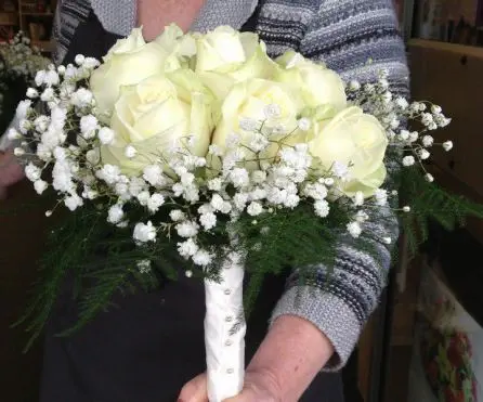 Rose and Gyp Bridesmaid Bouquet - Side