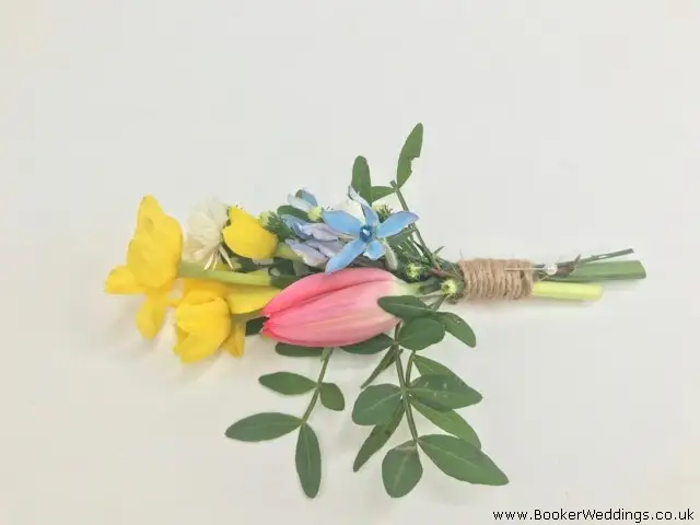 Colourful Buttonhole for Spring Wedding