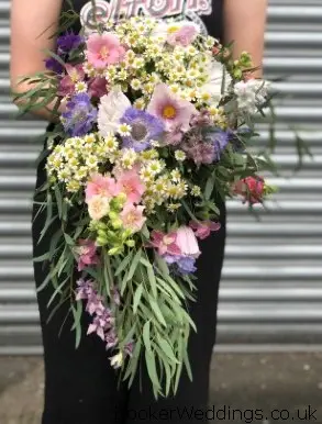 Multi Coloured Bride Bouquet for Vintage Wedding