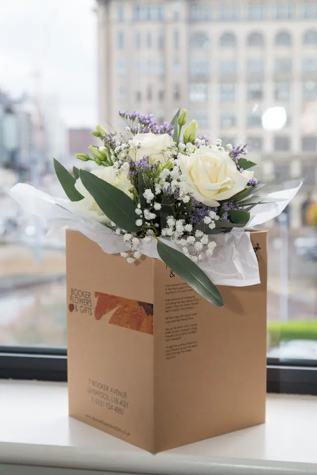 Blue and White Wedding Flowers in Liverpool