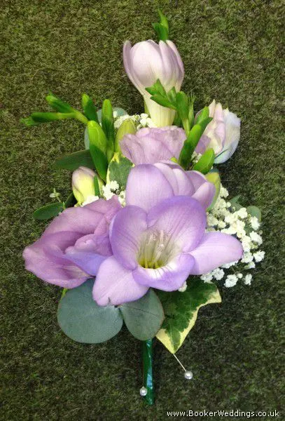 Lilac Freesia Pin Corsage