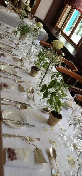 Stem Vase and Herb Table Arrangements 3
